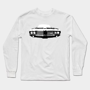 Oldsmobile 442 1970s classic muscle car monoblock black and white Long Sleeve T-Shirt